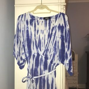 LuLu’s Floor Length Wrap Dress w/ leg slit!